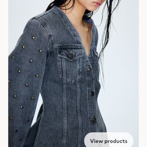 H&M Studded Denim Shacket.